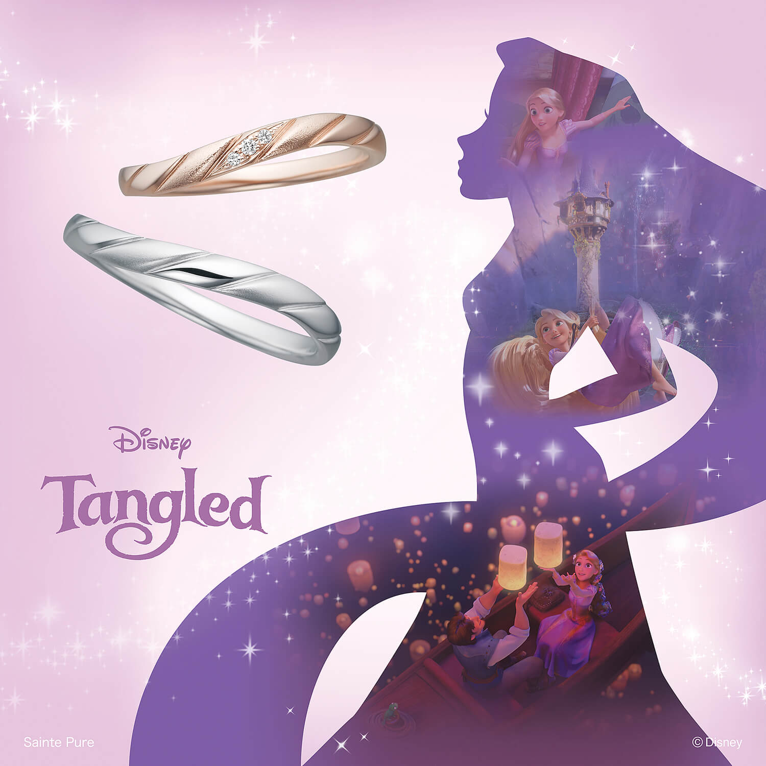 Disneyラプンツェルディズニーラプンツェルの結婚指輪BestdayEver史上最高の日