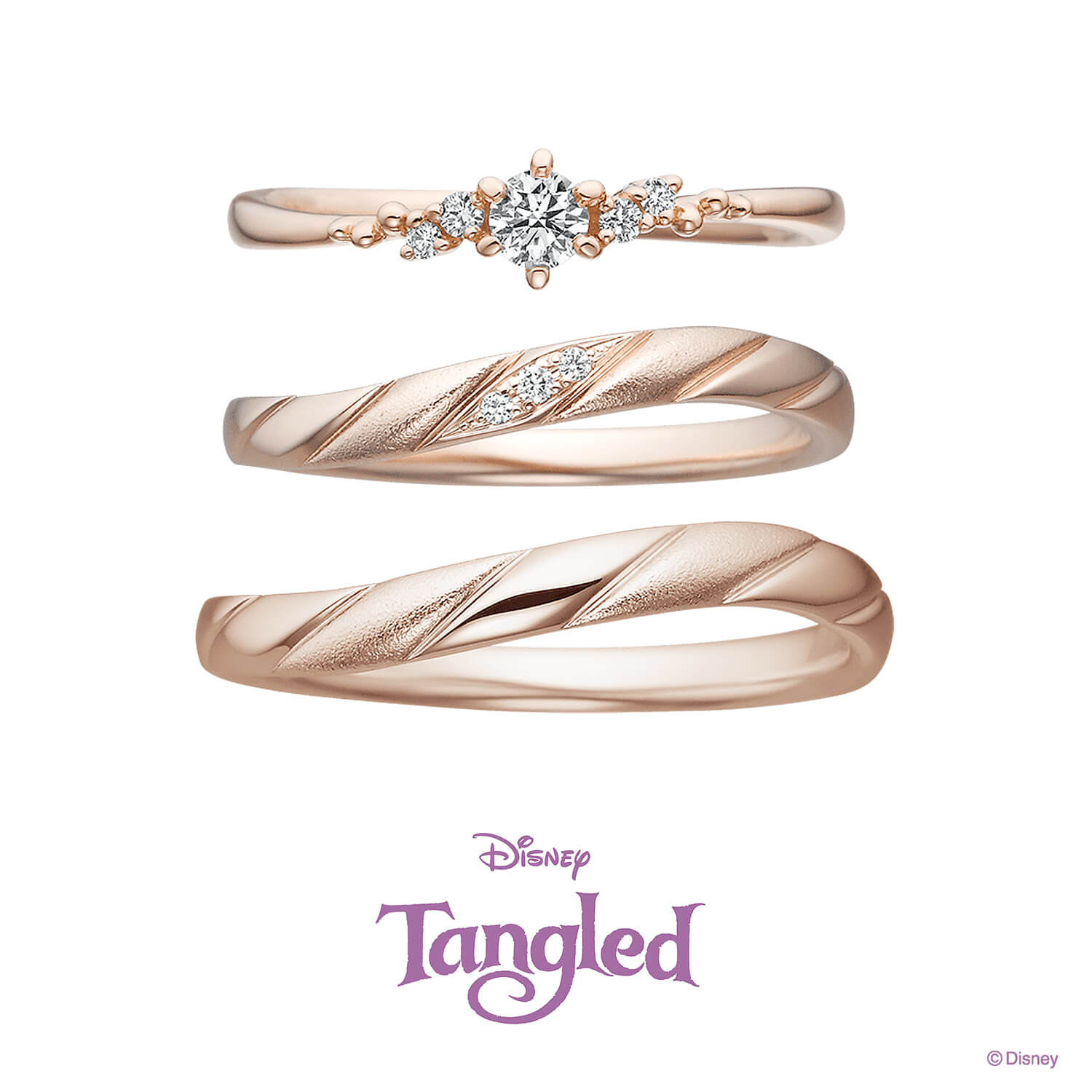 Disneyラプンツェルディズニーラプンツェルの婚約指輪と結婚指輪BestdayEver史上最高の日