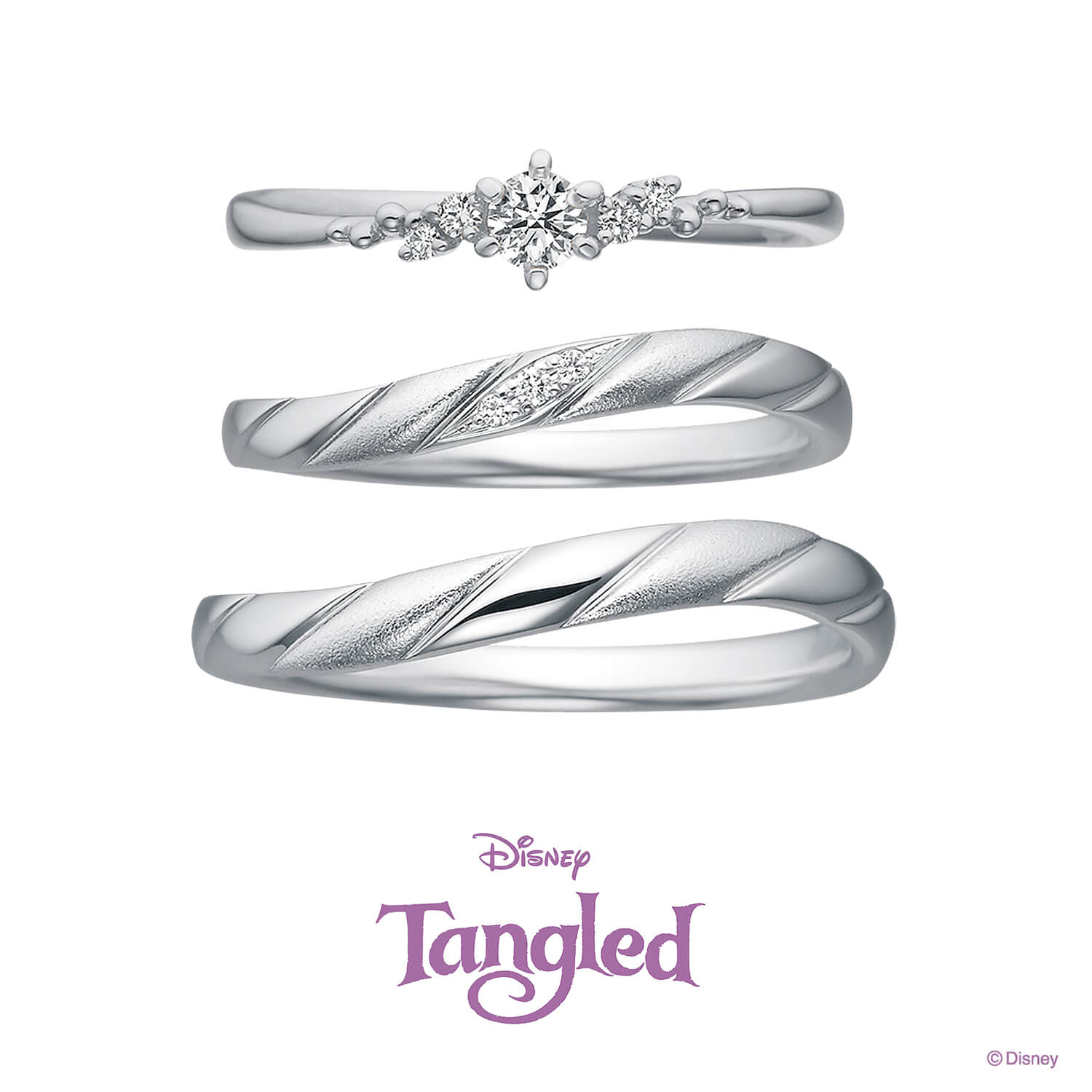 Disneyラプンツェルディズニーラプンツェルの婚約指輪と結婚指輪BestdayEver史上最高の日
