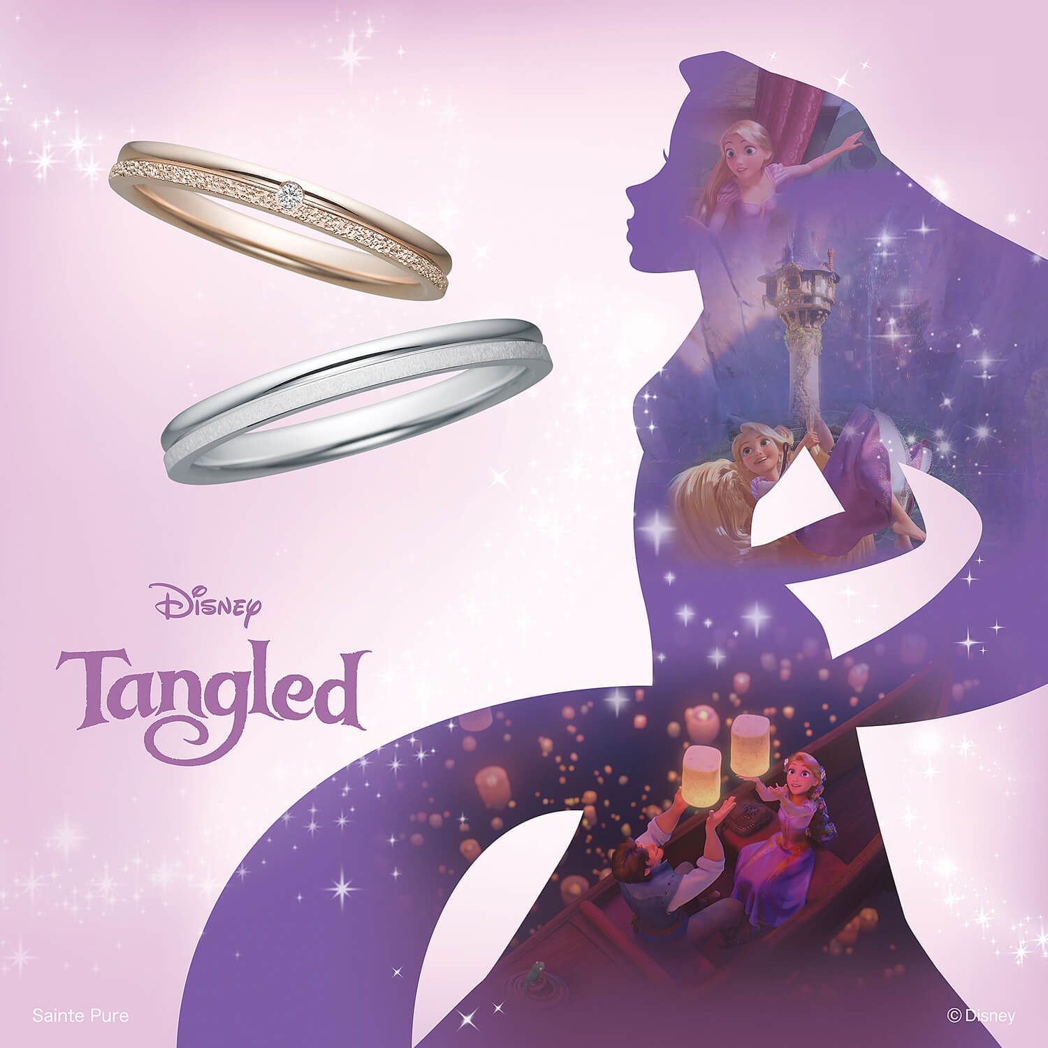 Disneyラプンツェルディズニーラプンツェルの結婚指輪OneWishひとつの願い