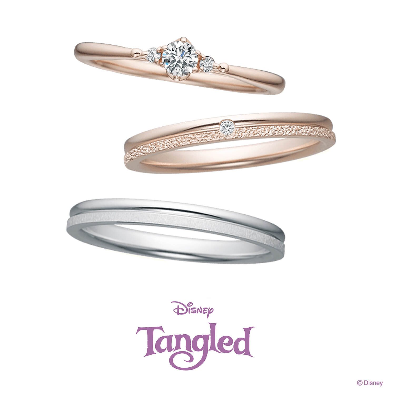 Disneyラプンツェルディズニーラプンツェルの婚約指輪と結婚指輪OneWishひとつの願い