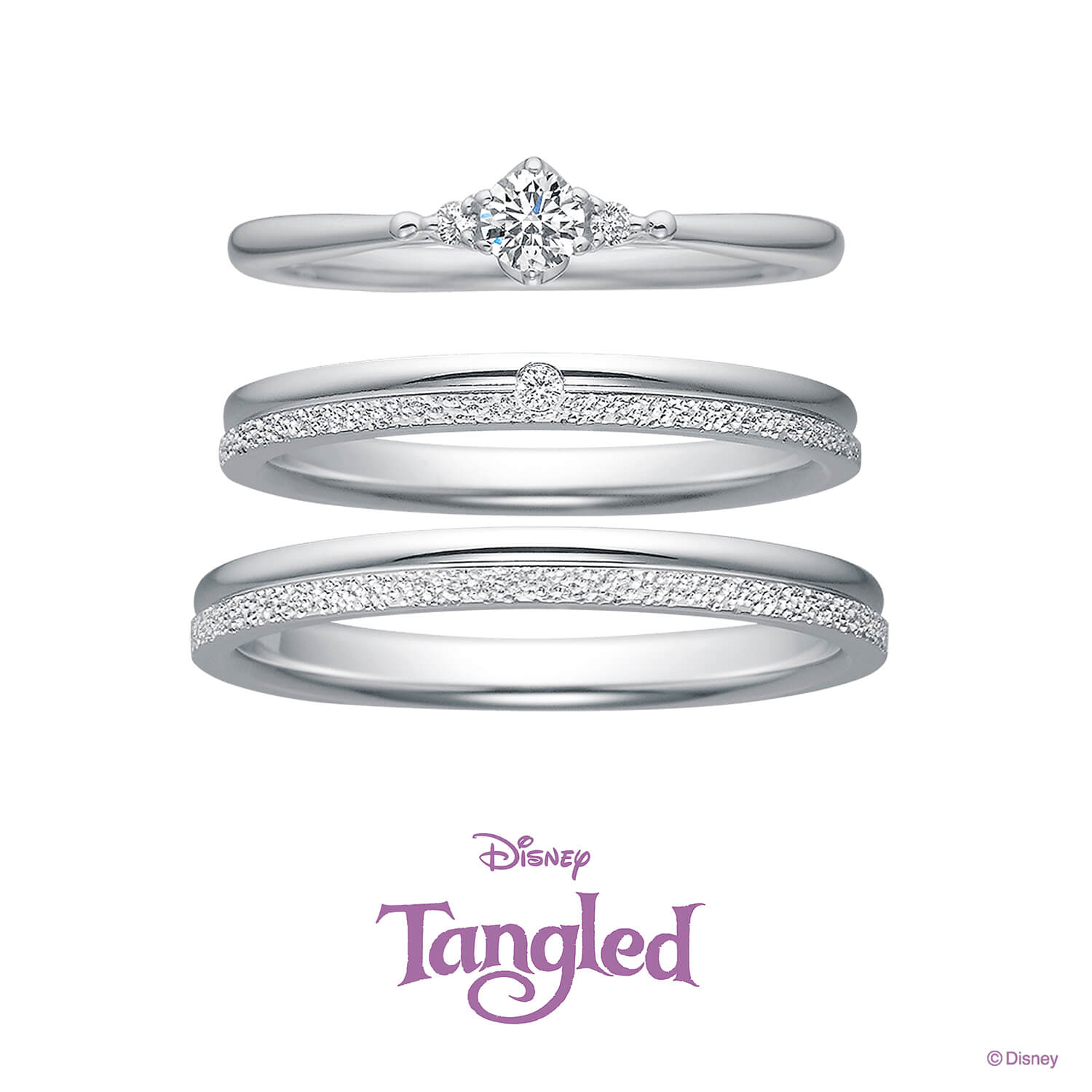 Disneyラプンツェルディズニーラプンツェルの婚約指輪と結婚指輪OneWishひとつの願い