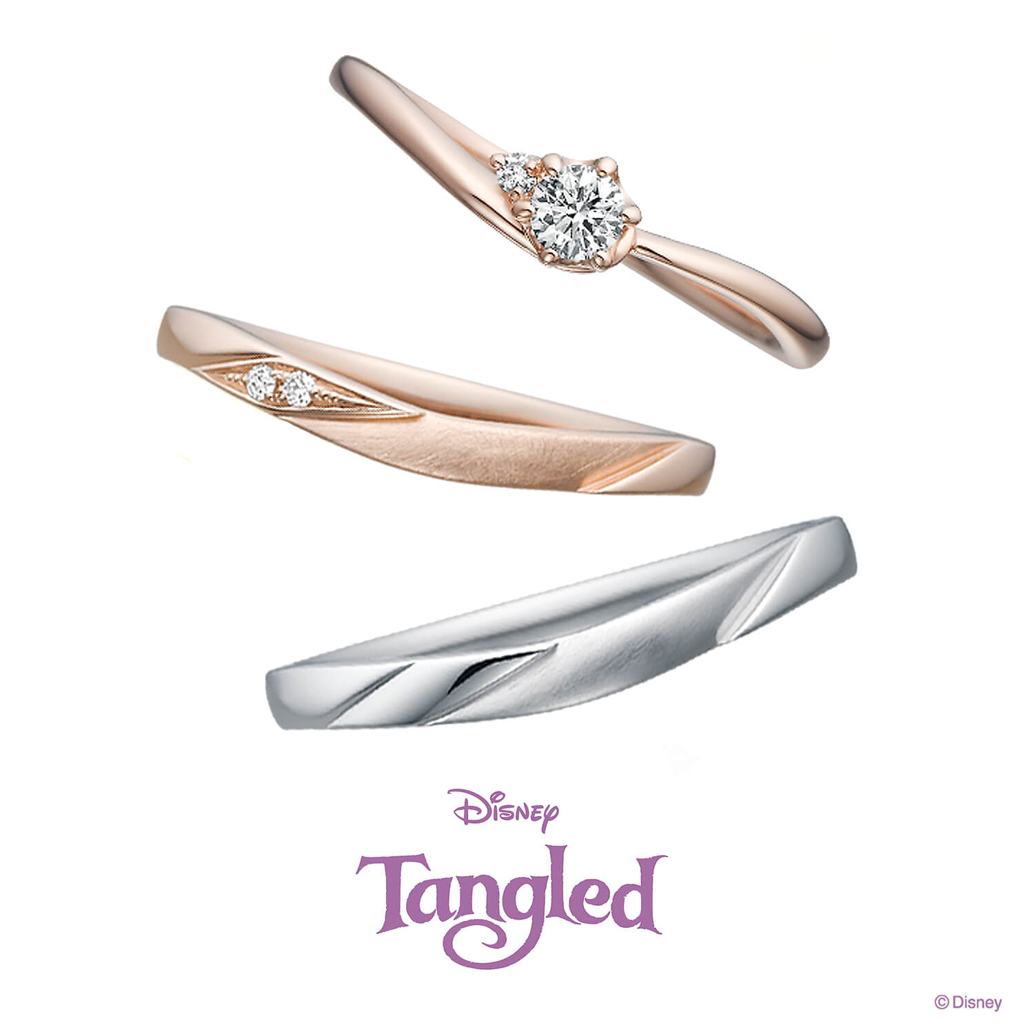 Disneyラプンツェルディズニーラプンツェルの婚約指輪と結婚指輪ShiningWorld輝く世界