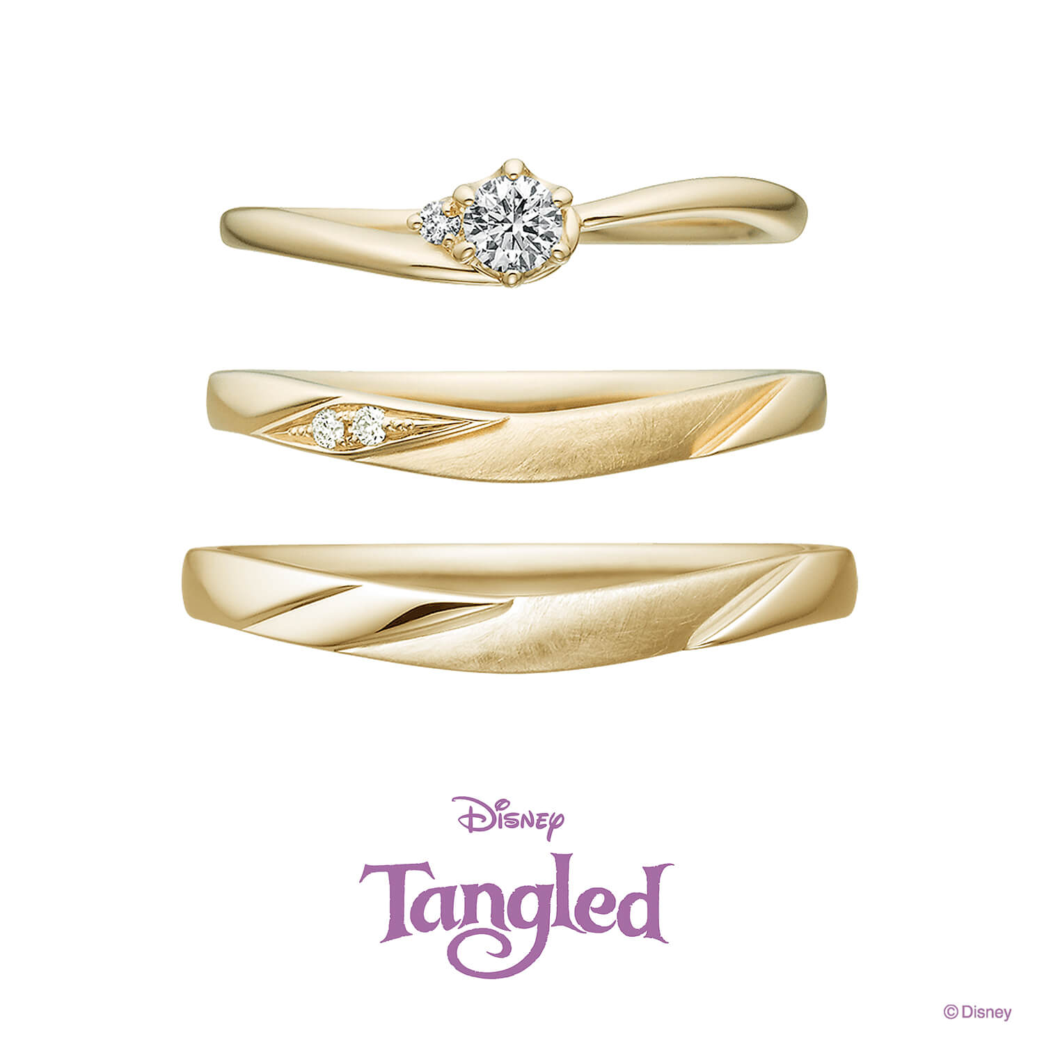 Disneyラプンツェルディズニーラプンツェルの婚約指輪と結婚指輪ShiningWorld輝く世界