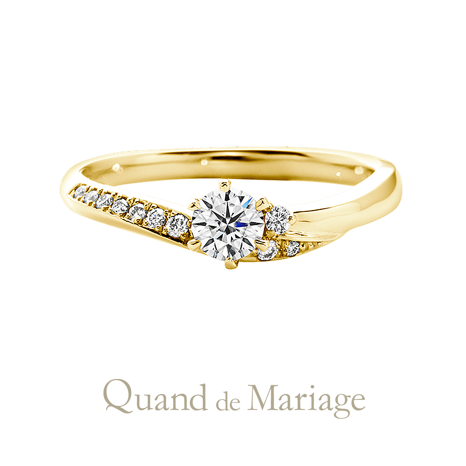 QuanddeMariageのクワンドゥマリアージュの婚約指輪でEngagementringでエンゲージリングのAilesのエール