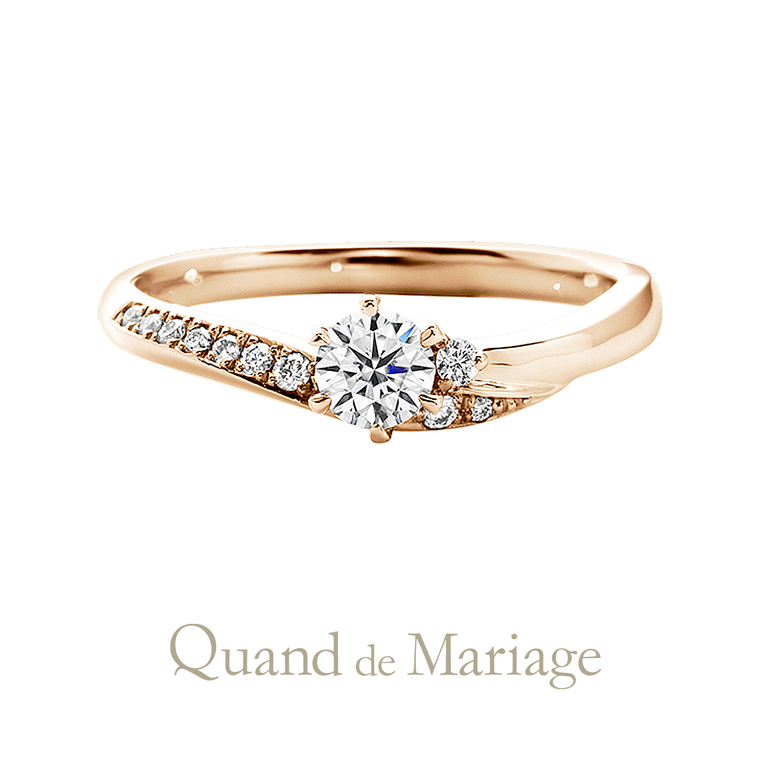 QuanddeMariageのクワンドゥマリアージュの婚約指輪でEngagementringでエンゲージリングのAilesのエール