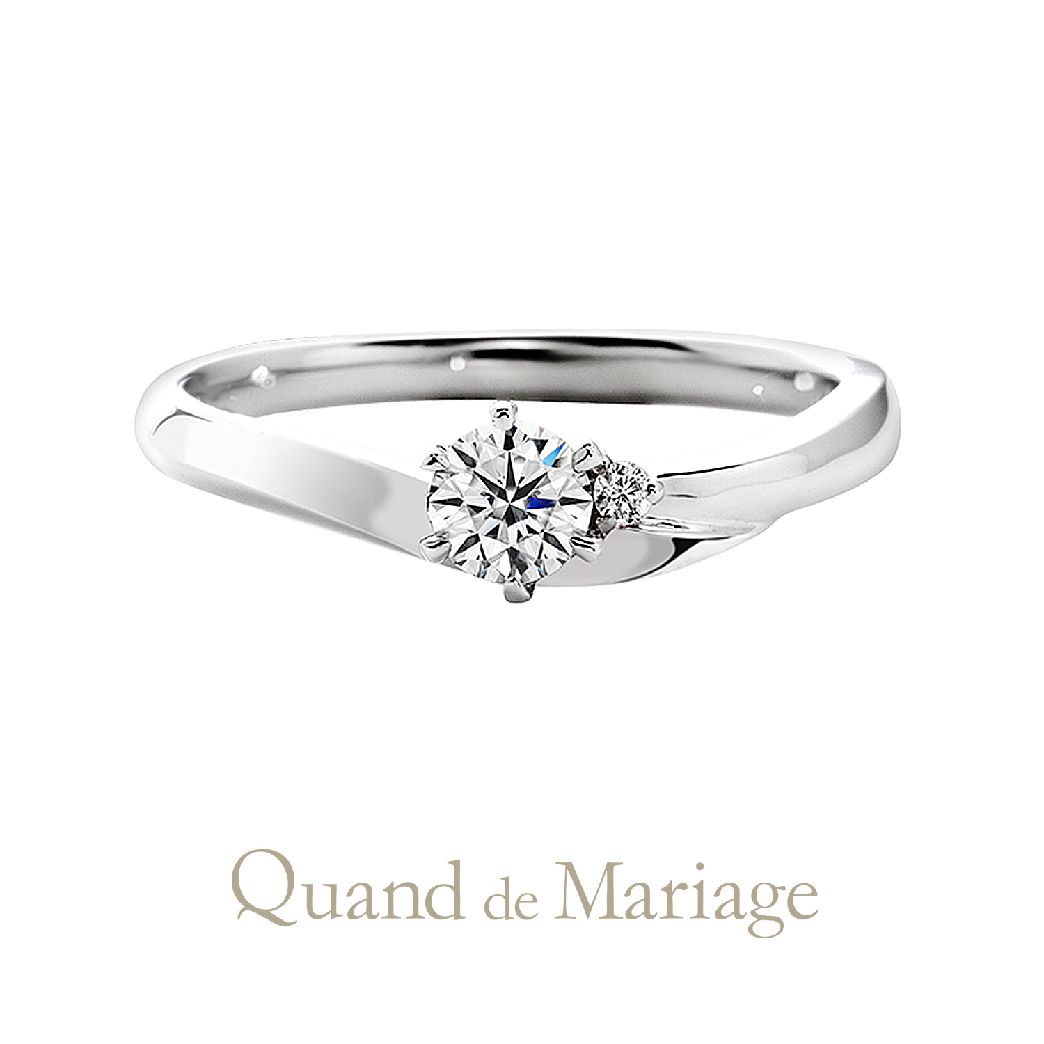 QuanddeMariageのクワンドゥマリアージュの婚約指輪でEngagementringでエンゲージリングのAilesのエール