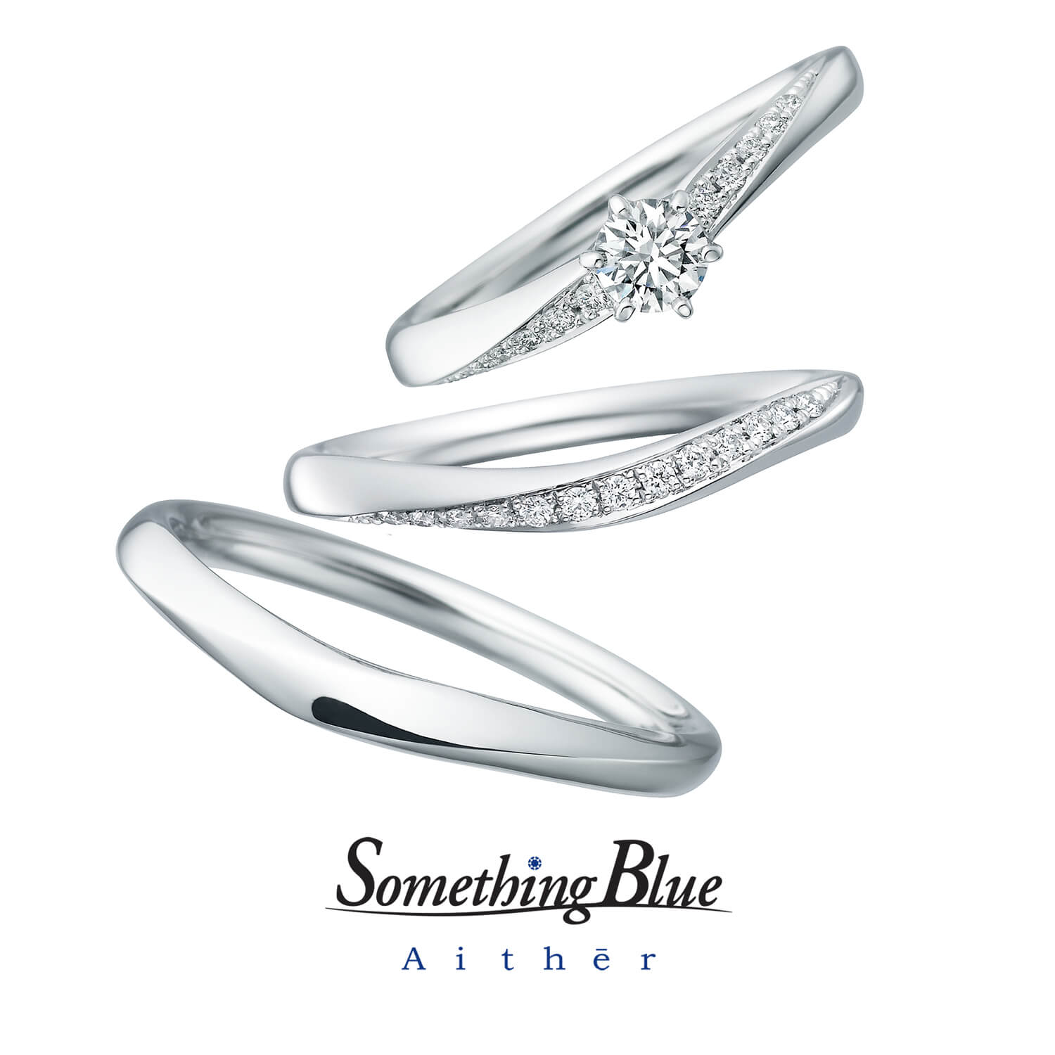 SomethingBlueAithērサムシングブルーアイテールの婚約指輪と結婚指輪Divineディヴァイン