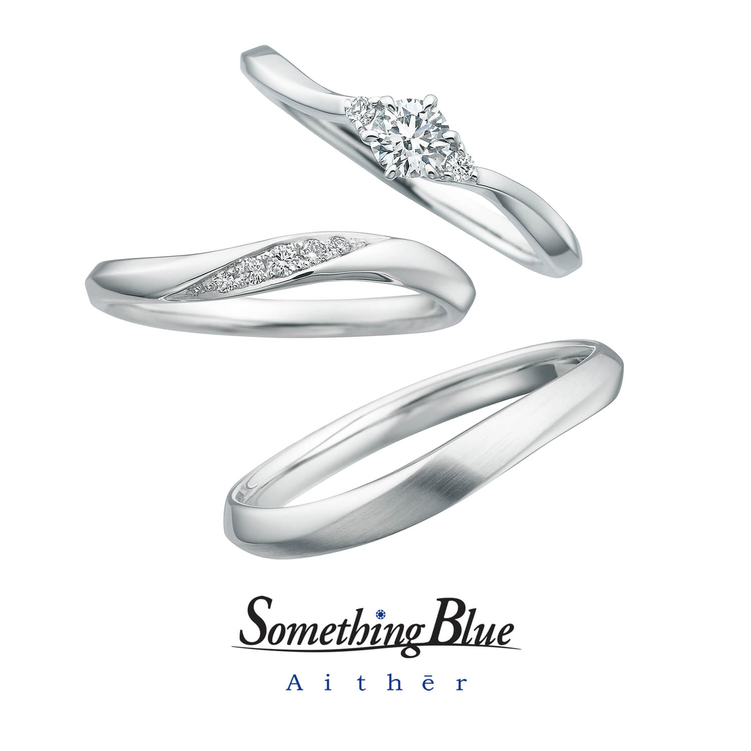 SomethingBlueAithērサムシングブルーアイテールの婚約指輪と結婚指輪Lusterラスター