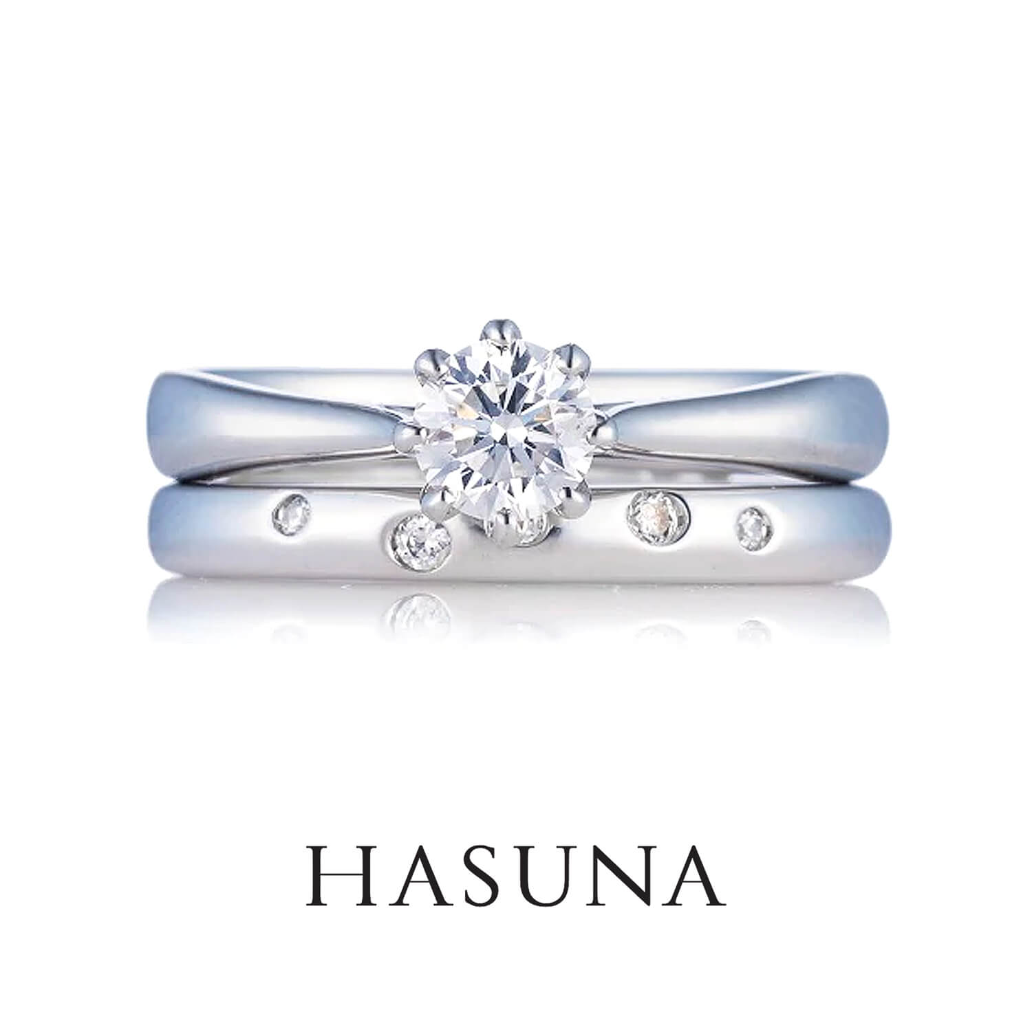 HASUNAハスナの婚約指輪と結婚指輪ER05とMR05