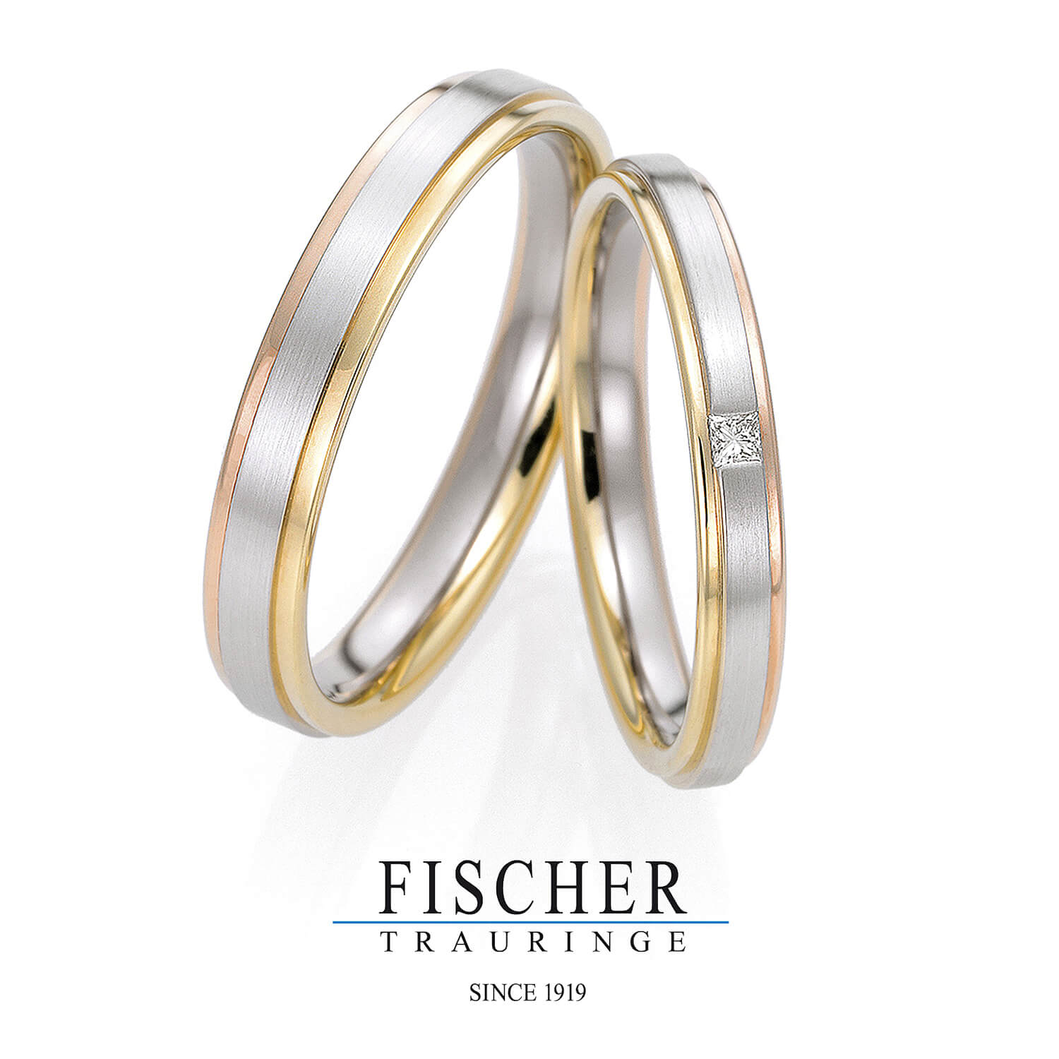 FISCHERフィッシャーの結婚指輪でWeddingRingウェディングリング9750152-030と9650152-035