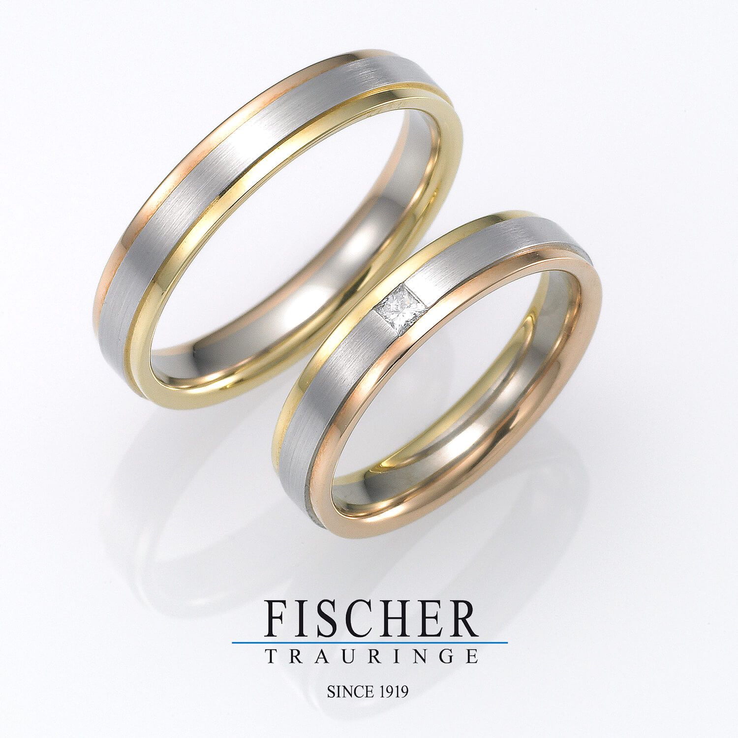 FISCHERフィッシャーの結婚指輪でWeddingRingウェディングリング9750152-030と9650152-035