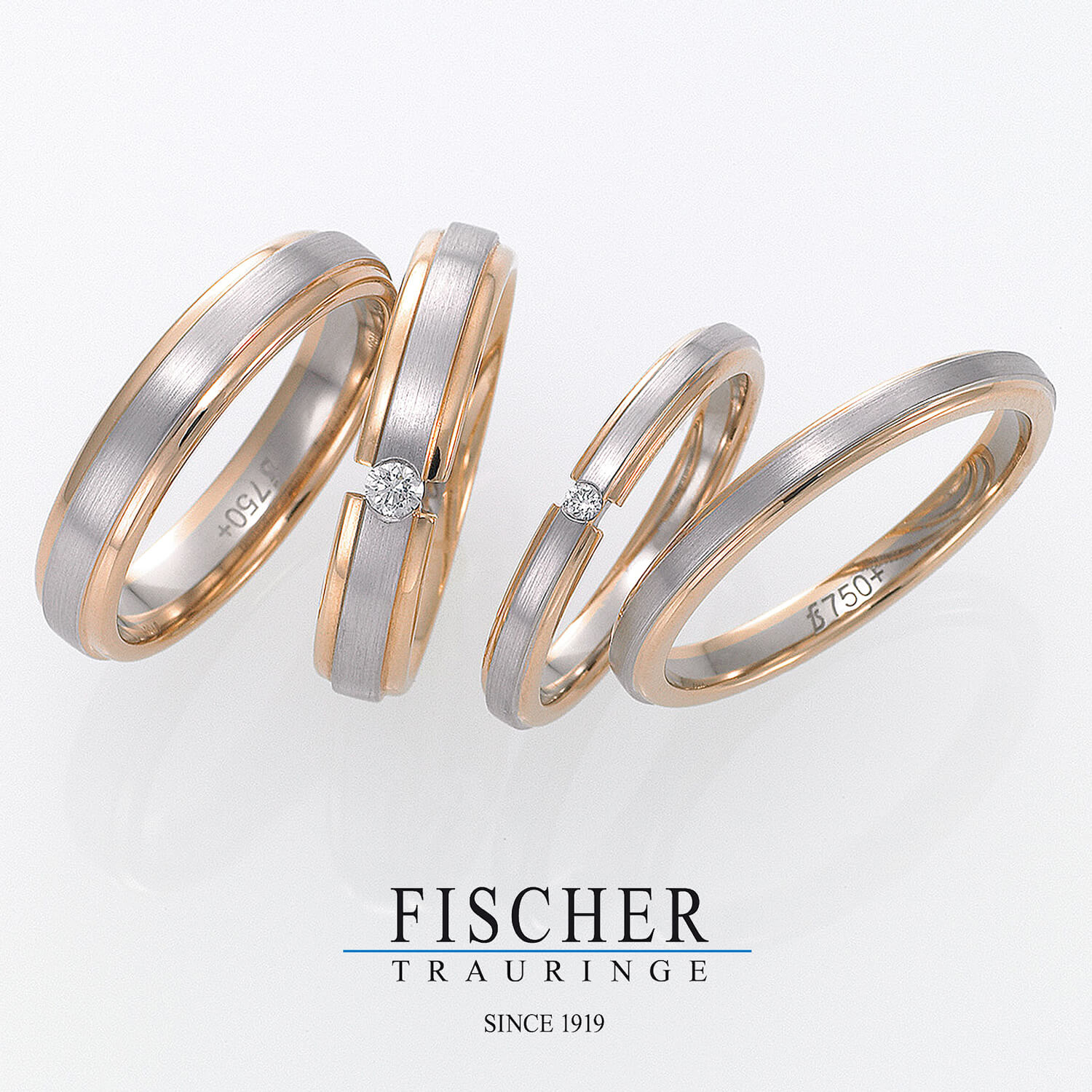 FISCHERフィッシャーの結婚指輪でWeddingRingウェディングリング9750230-040と9650230-040