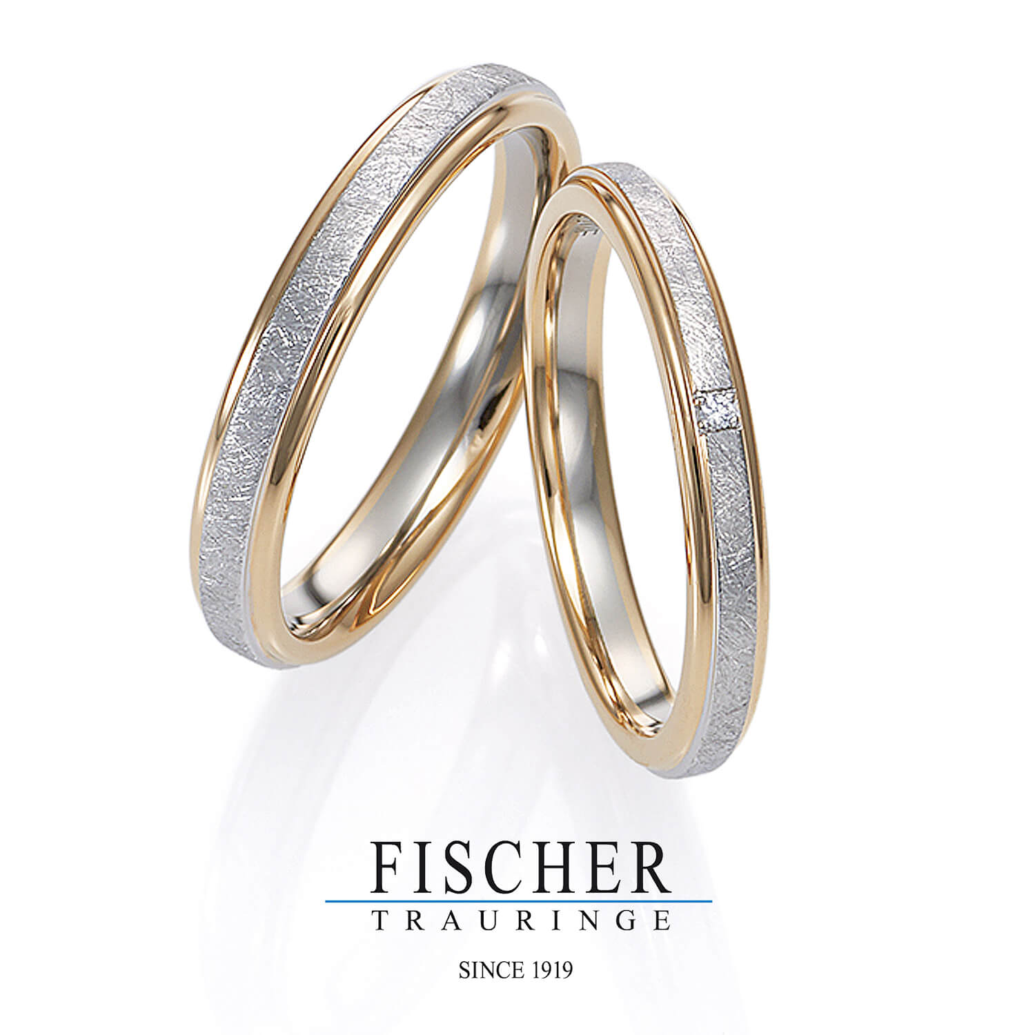 FISCHERフィッシャーの結婚指輪でWeddingRingウェディングリング9750276-025D1と9650067-030