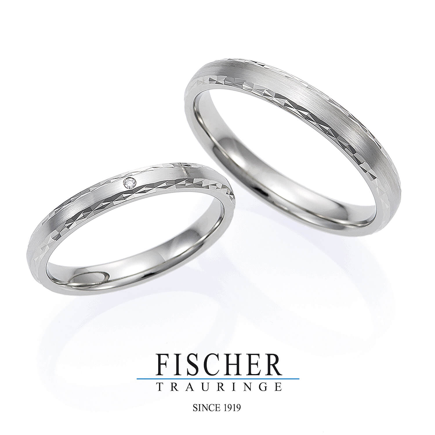 FISCHERフィッシャーの結婚指輪でWeddingRingウェディングリング9750483-025と9650483-030