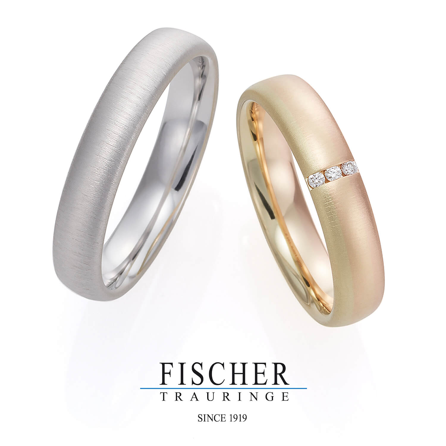 FISCHERフィッシャーの結婚指輪でWeddingRingウェディングリング9750706-040と9650706-040