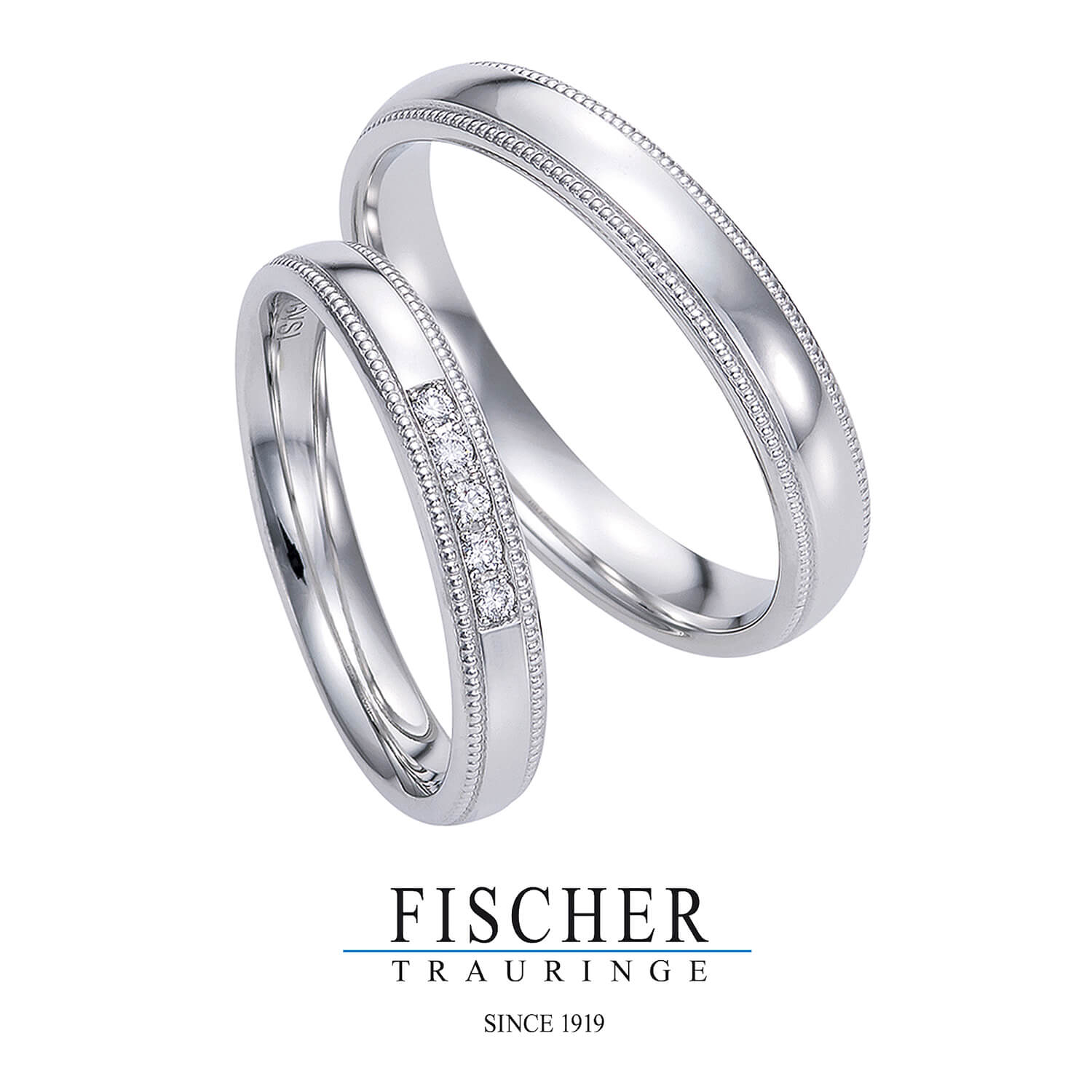 FISCHERフィッシャーの結婚指輪でWeddingRingウェディングリング9750883-030D5と9650882-040