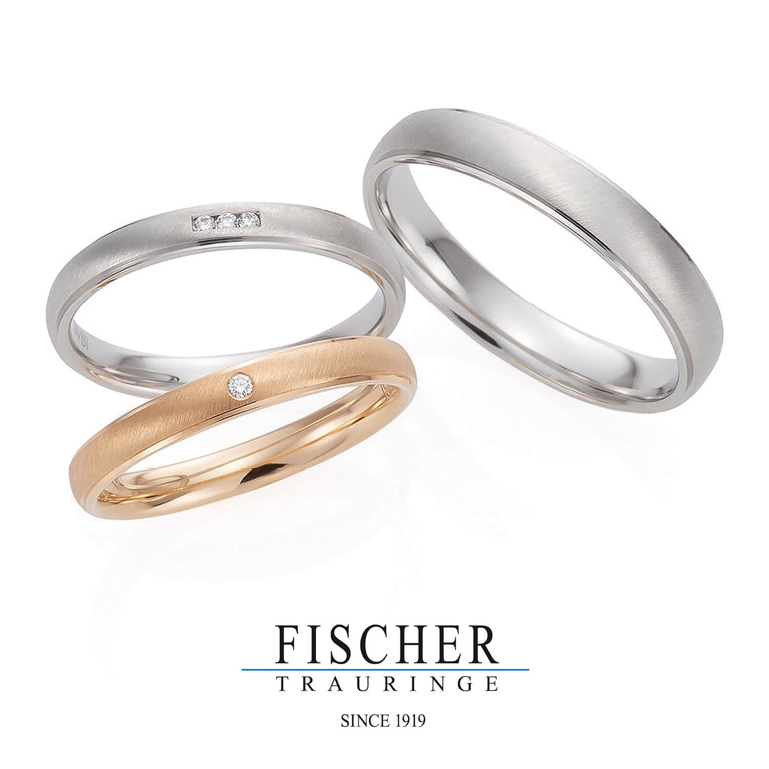 FISCHERフィッシャーの結婚指輪でWeddingRingウェディングリング9750884-025と9650884-035