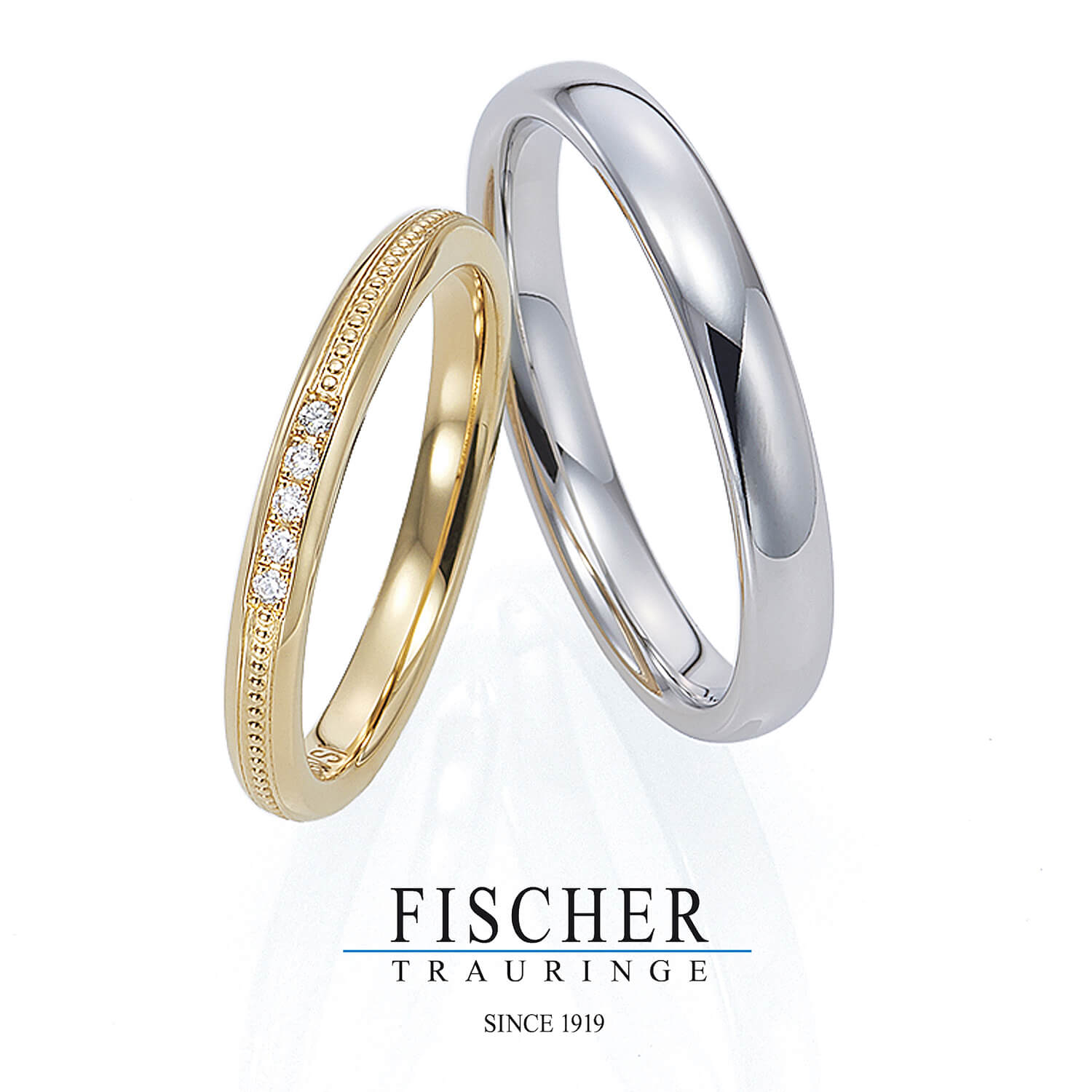 FISCHERフィッシャーの結婚指輪でWeddingRingウェディングリング9750906-023D5と9650906-030