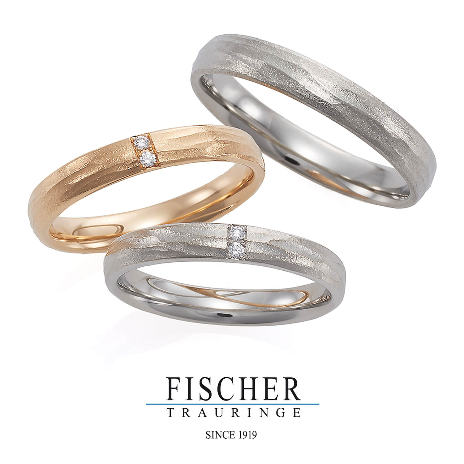 FISCHERフィッシャーの結婚指輪でWeddingRingウェディングリング9750916-030と9650449-035