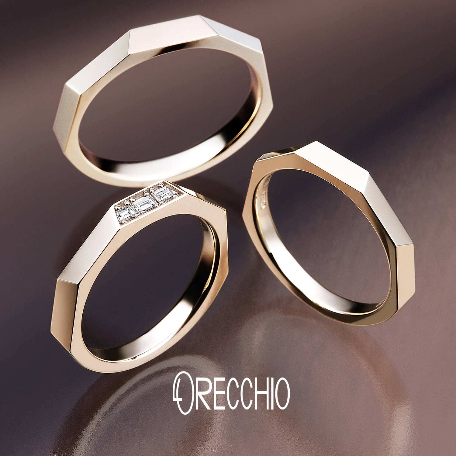 ORECCHIOオレッキオの結婚指輪safariサファリFM-2229とFM-2227とFM-2228