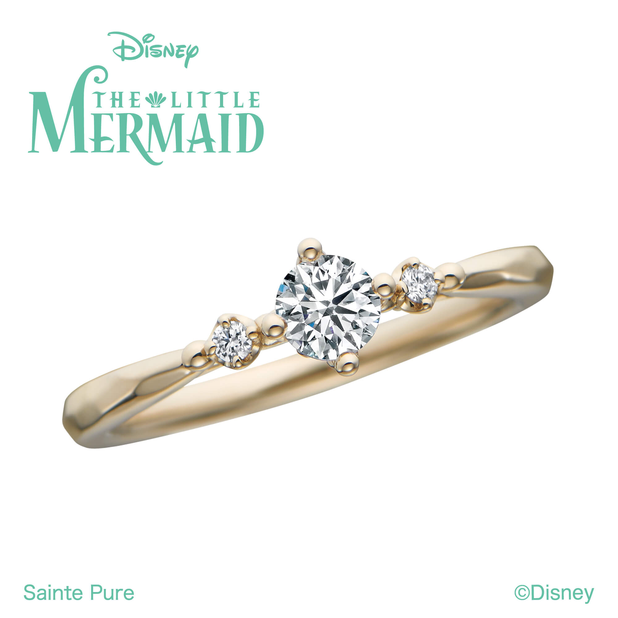 DisneyTHELITTLEMERMAIDディズニーリトルマーメイドの婚約指輪エンゲージリングEngagementringのDancingBubblesダンシングバブルズ