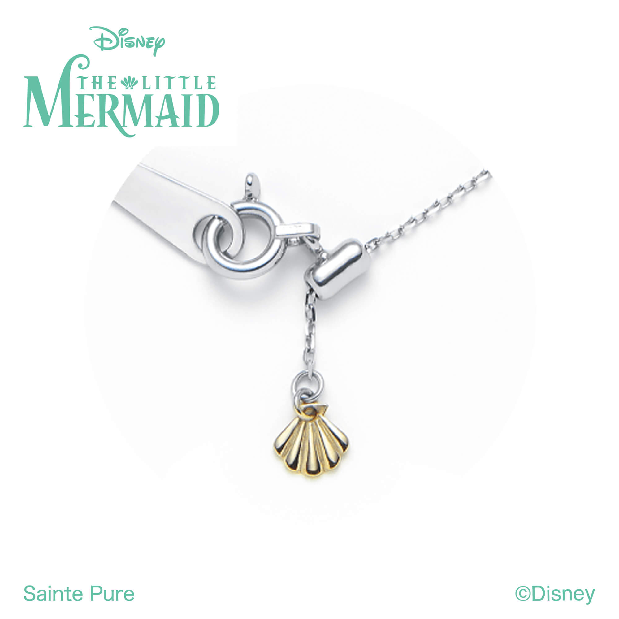 DisneyTHELITTLEMERMAIDディズニーリトルマーメイドの婚約ネックレスエンゲージネックレスEngagementnecklaceとジュエリーJewelryのネックレスnecklaceのエンドパーツendparts