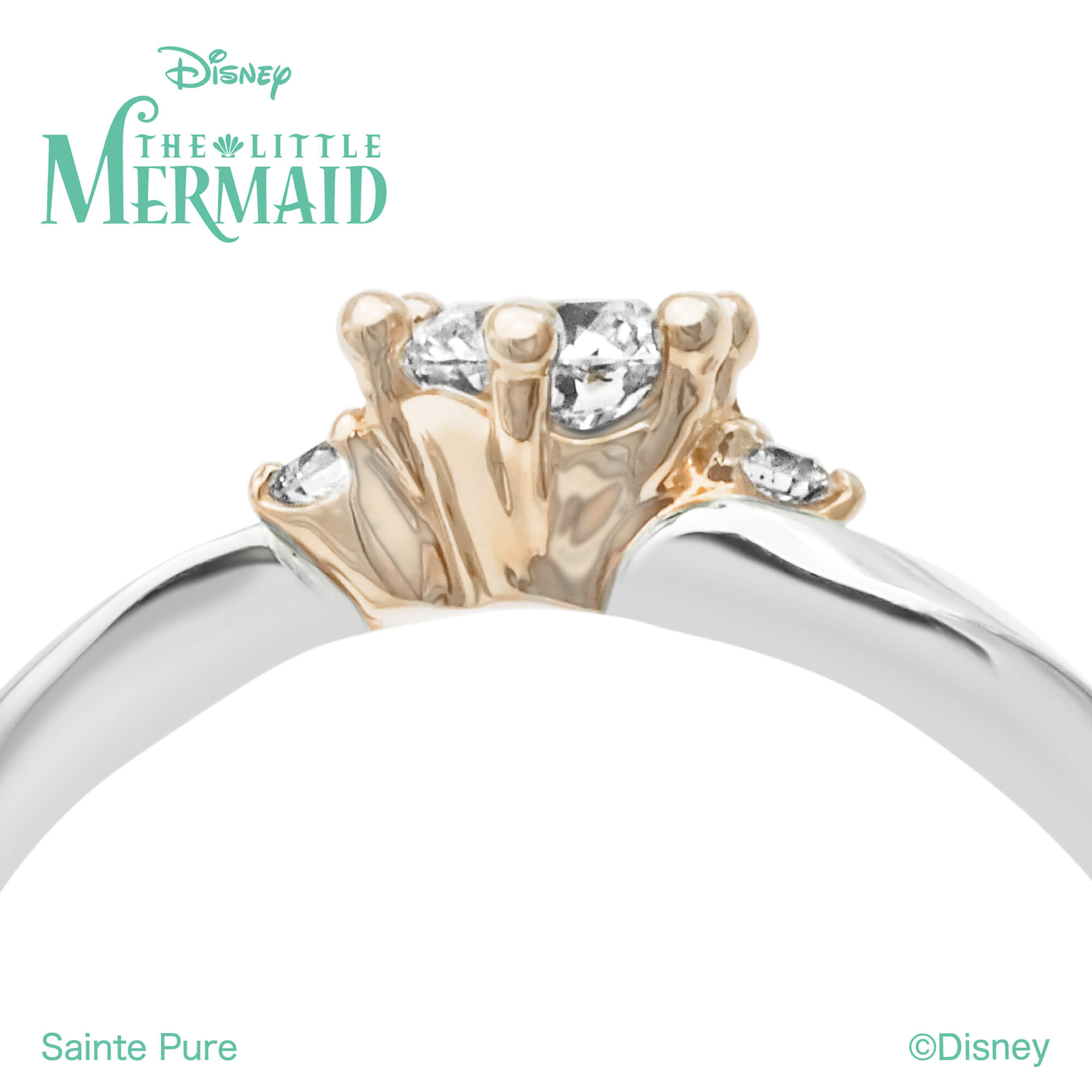 DisneyTHELITTLEMERMAIDディズニーリトルマーメイドの婚約指輪エンゲージリングEngagementringのSecretoftheSeaシークレットオブザシー