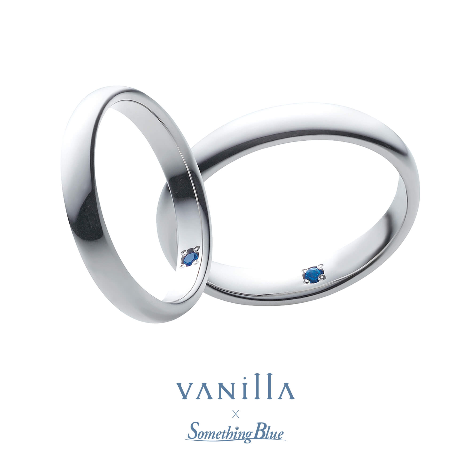 VANillA×SomethingBlueヴァニラ×サムシングブルーの婚約指輪エンゲージリングEngagementringと結婚指輪マリッジリングMarriageringとセットリングSetringのリング内側のブルーサファイア