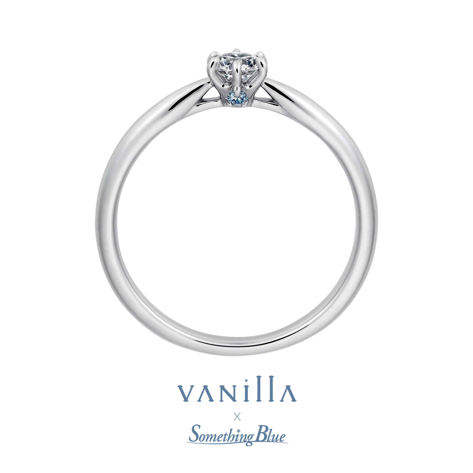 VANillA×SomethingBlueヴァニラ×サムシングブルーの婚約指輪エンゲージリングEngagementringのAlbaRoseアルバローズのブルーダイヤモンドのアレンジ