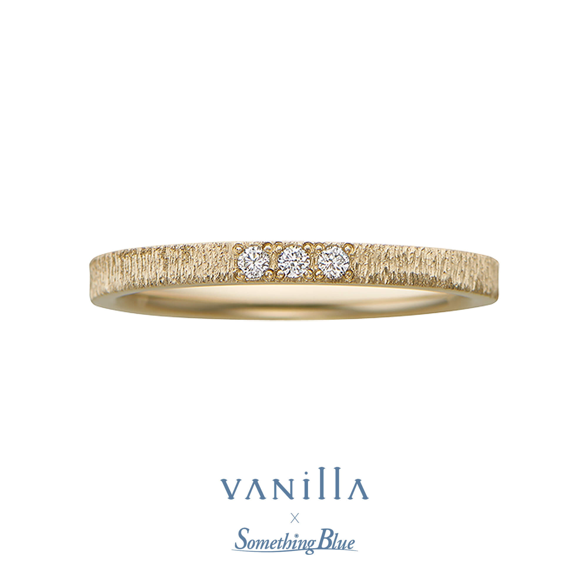 VANillA×SomethingBlueヴァニラ×サムシングブルーの結婚指輪マリッジリングMarriageringのLilasリラの表面加工がバーティカルラインのK18CHGのK18CGのK18ChampagnegoldのK18シャンパンゴールドの18金シャンパンゴールド