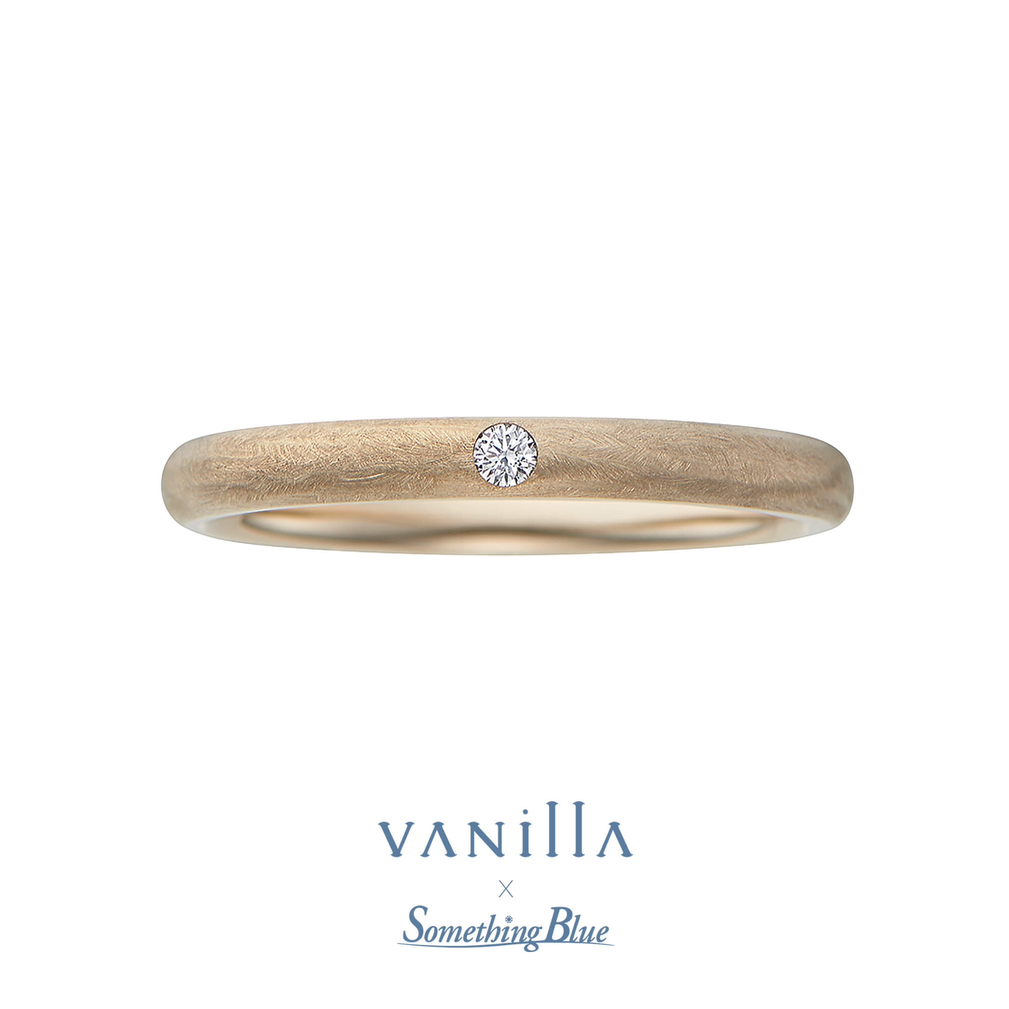 VANillA×SomethingBlueヴァニラ×サムシングブルーの結婚指輪マリッジリングMarriageringのLilasリラの表面加工がアンティークのK18CHGのK18CGのK18ChampagnegoldのK18シャンパンゴールドの18金シャンパンゴールド