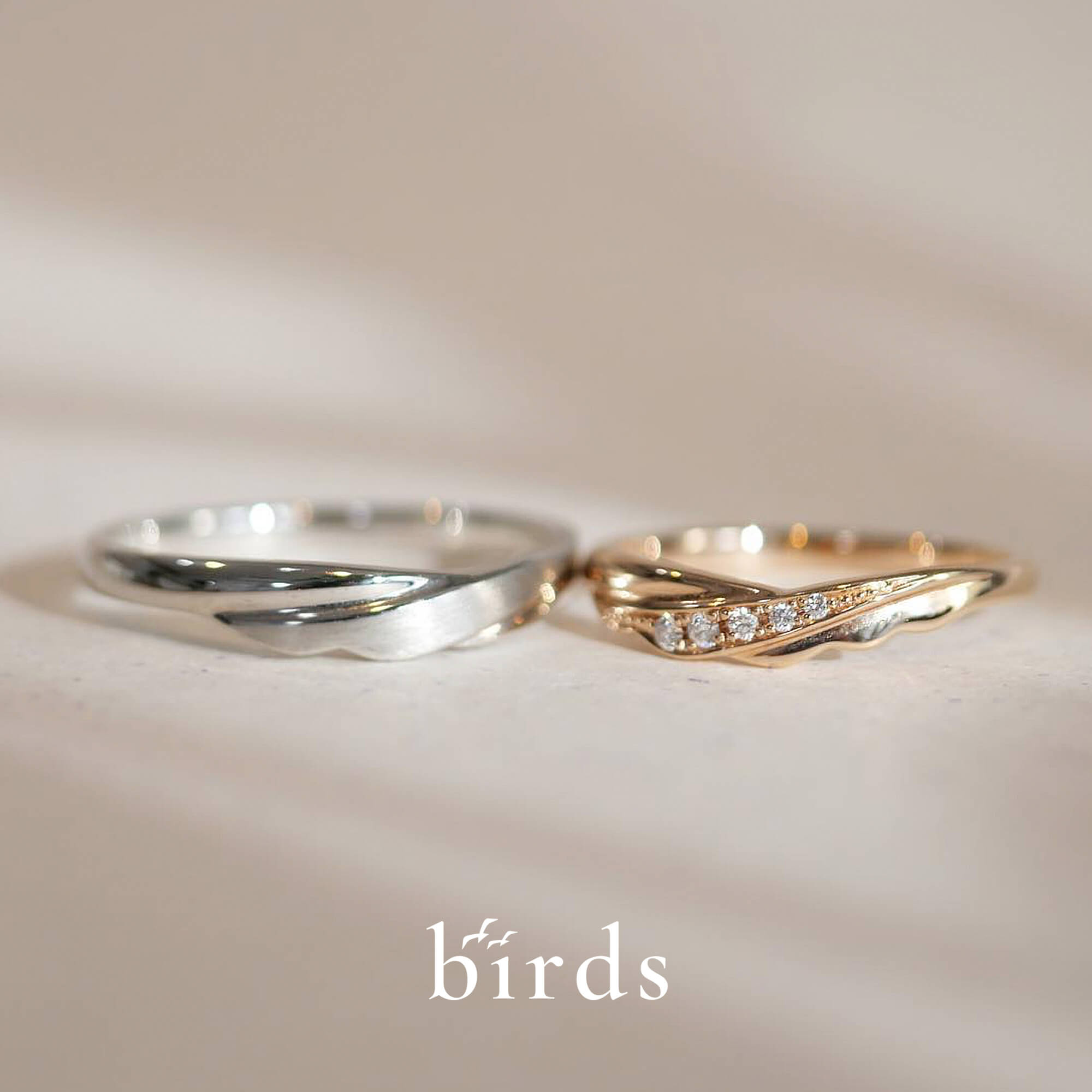 birdsバーズの結婚指輪マリッジリングtwoasoneトゥーアズワン