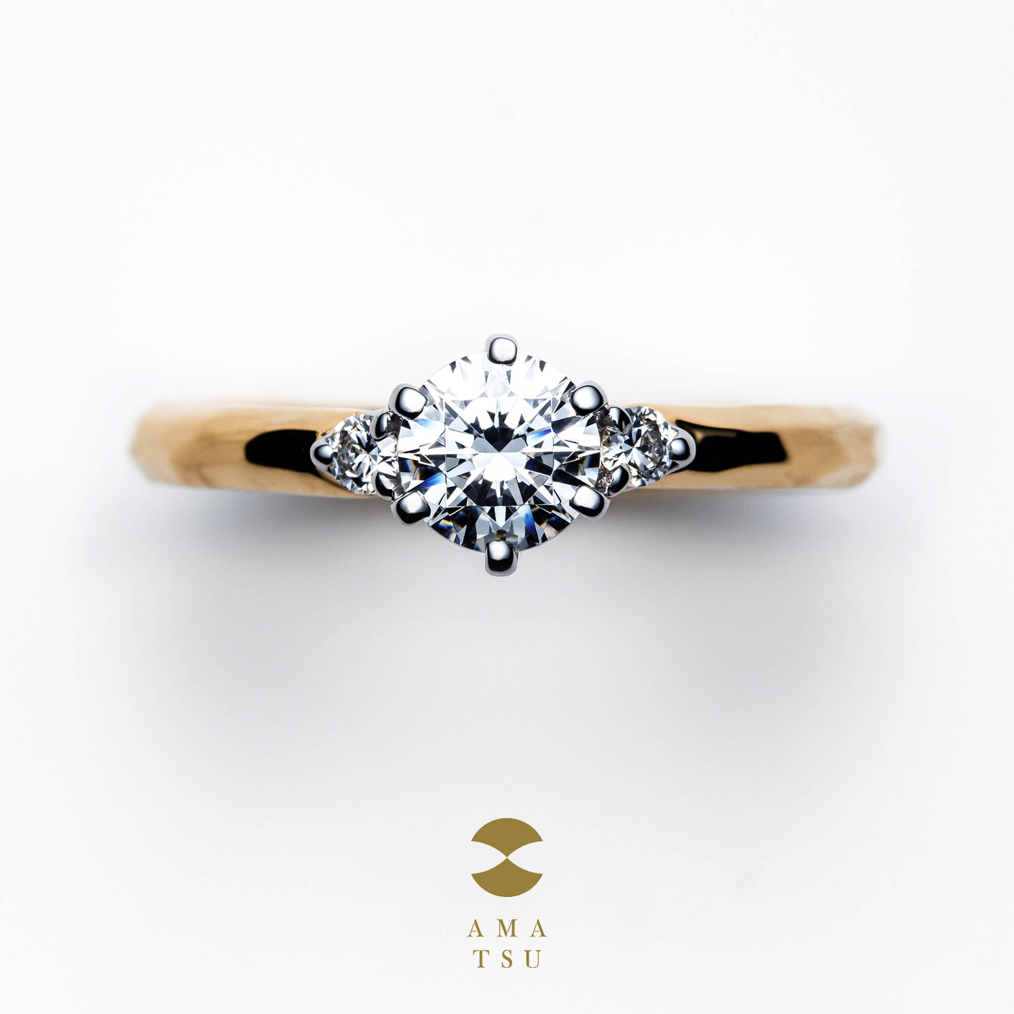 AMATSUアマツの婚約指輪エンゲージリングEngagementringのAMT–E–4/50の相aiアイ