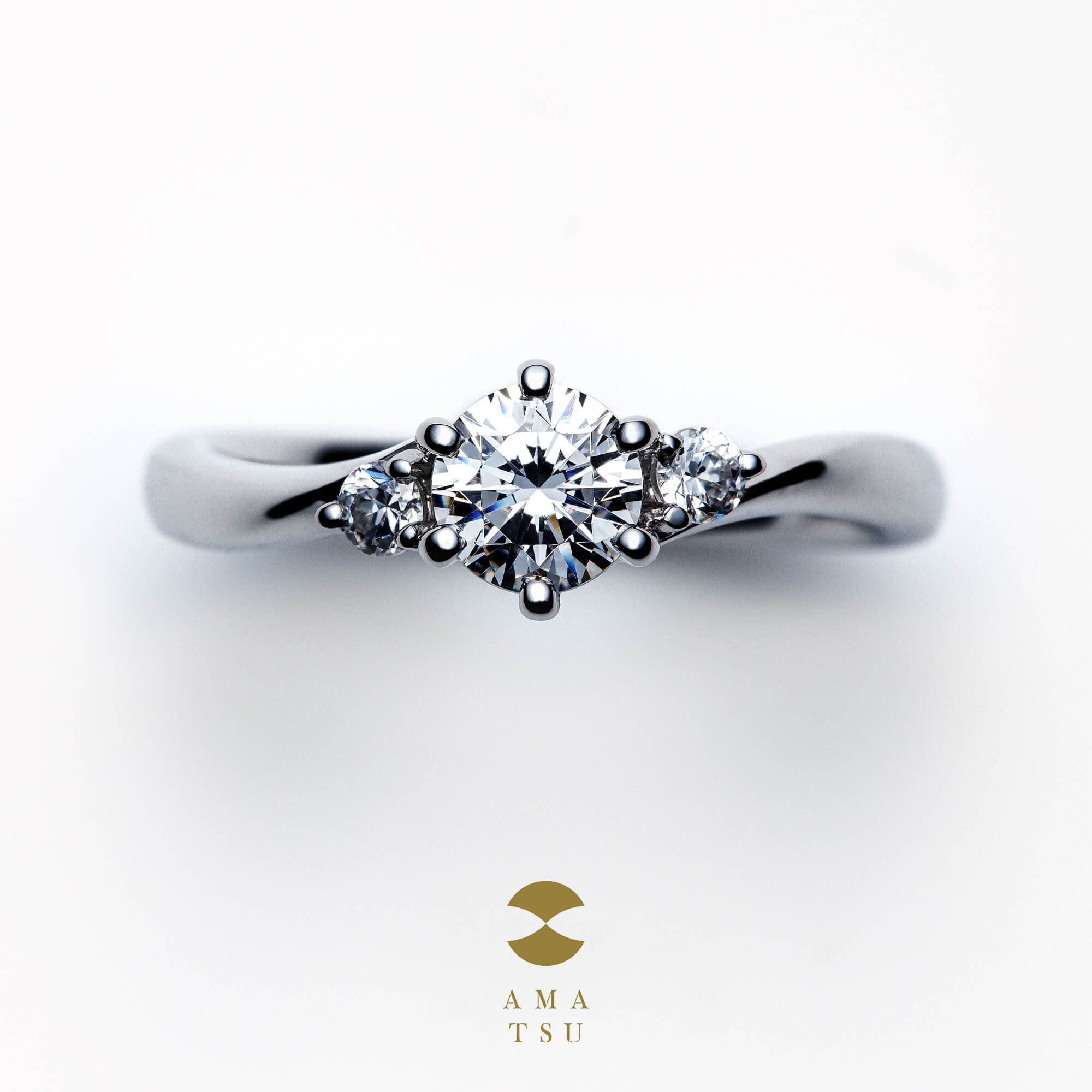 AMATSUアマツの婚約指輪エンゲージリングEngagementringのAMT–E–5/50の龍ryuリュウ