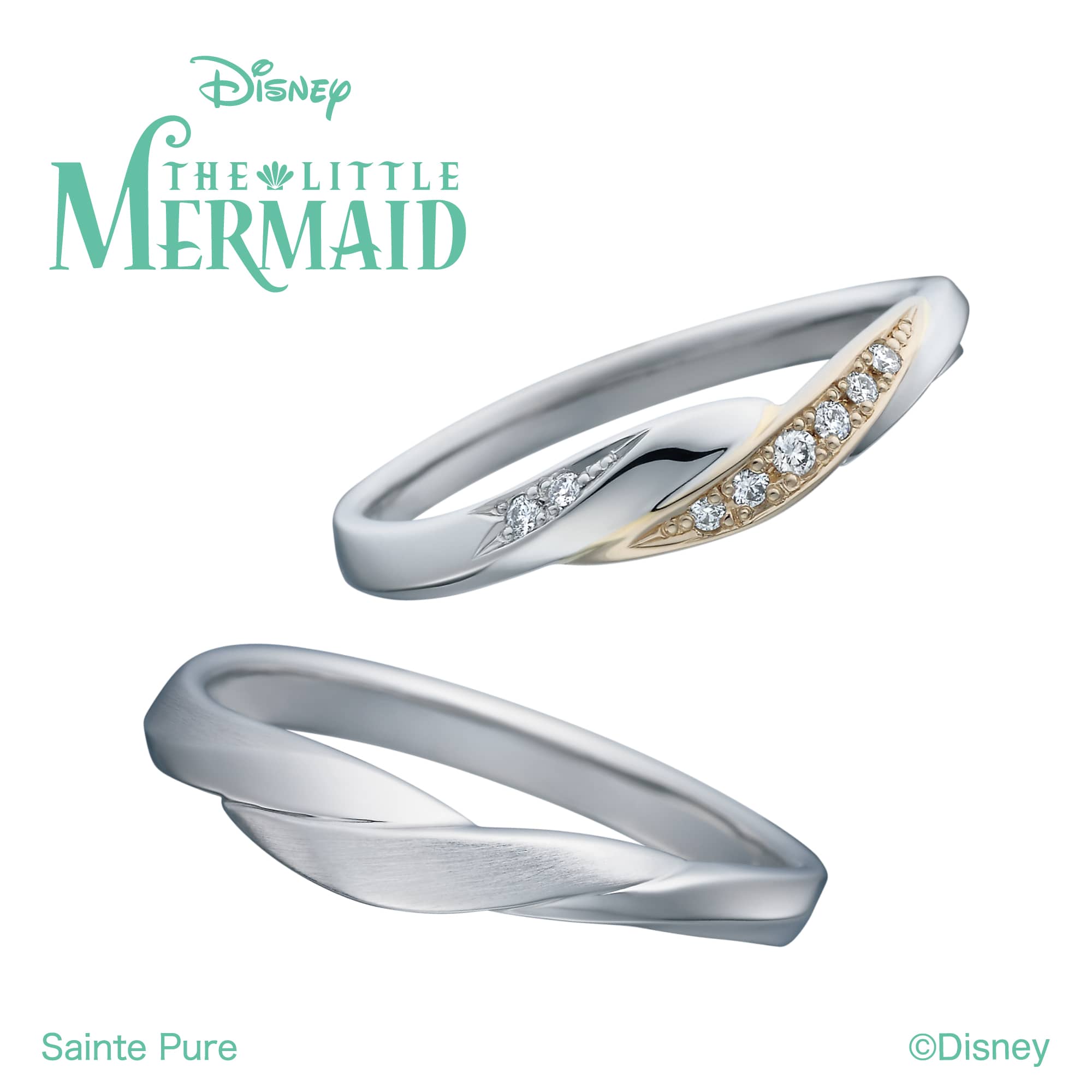 DisneyLITTLEMERMAIDディズニーリトルマーメイドの結婚指輪マリッジリングMarriageringのSecretoftheSeaシークレットオブザシー